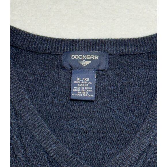 Dockers Men Gray Sweater Vest Shirt New With Tags XL - Picture 4 of 5